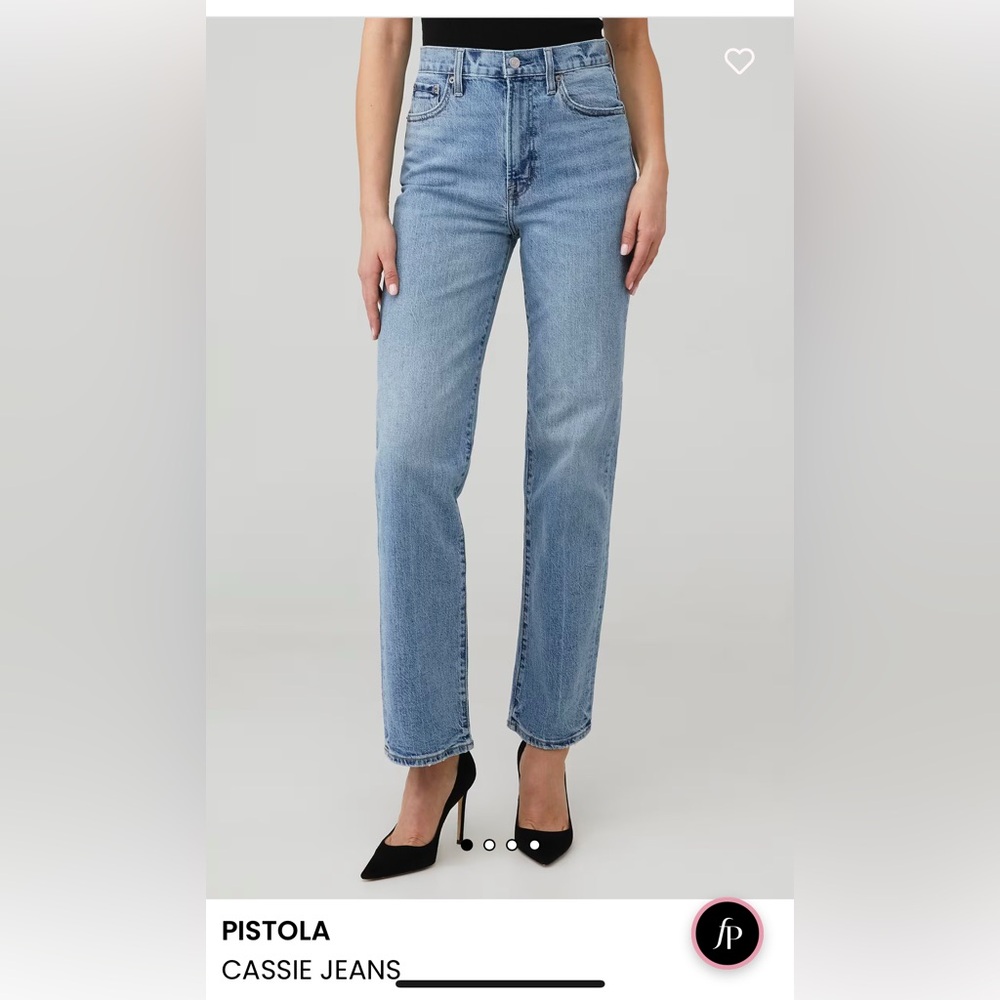 Pistola Cassie high rise straight jeans
